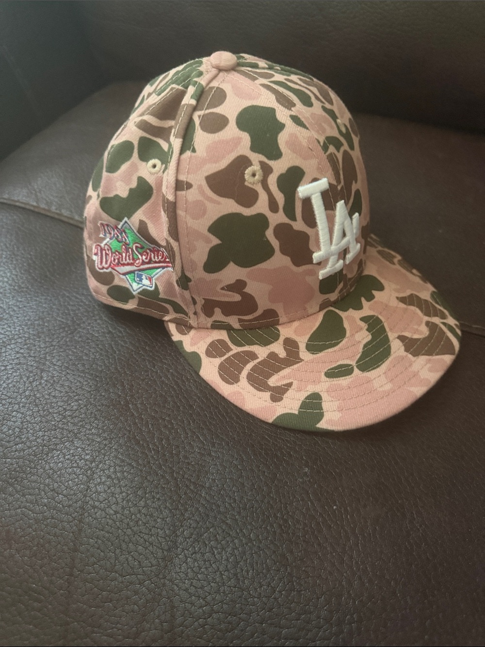 Vintage LA Dodgers Sz 7 New Era 1988 World Series 59fifty Fitted Hat MLB Camo